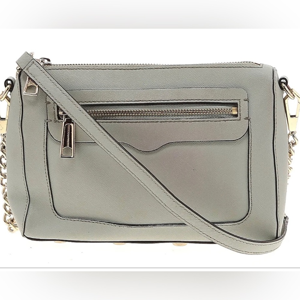 Rebecca Minkoff Gray Suede Zipper Crossbody